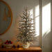 4'Hx28"W Vienna Twig Artificial Christmas Tree, LED Pre-Lit -Brown/Green - B167646LED