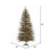 5'Hx34"W Vienna Twig Artificial Christmas Tree, LED Pre-Lit -Brown/Green - B167651LED