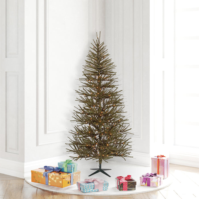 5'Hx34"W Vienna Twig Artificial Christmas Tree, LED Pre-Lit -Brown/Green - B167651LED