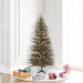 5'Hx34"W Vienna Twig Artificial Christmas Tree, LED Pre-Lit -Brown/Green - B167651LED