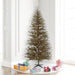 6'Hx40"W Vienna Twig Artificial Christmas Tree, LED Pre-Lit -Brown/Green - B167661LED