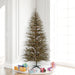 7'Hx46"W Vienna Twig Artificial Christmas Tree, LED Pre-Lit -Brown/Green - B167671LED