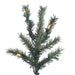 8'Hx50"W Natural Trunk With Bark Alpine Artificial Christmas Tree, LED Pre-Lit -Green - B907391LED
