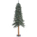 6'Hx33"W Natural Trunk With Bark Alpine Artificial Christmas Tree, Unlit -Green - B907360