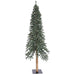 9'Hx56"W Natural Trunk With Bark Alpine Artificial Christmas Tree, Unlit -Green - B907395