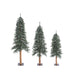 6'Hx33"W Set Of Natural Trunk With Bark Alpine Artificial Christmas Trees, Unlit -Green - B907310
