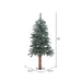 3'Hx22"W Natural Trunk With Bark Alpine Artificial Christmas Tree, Unlit -Green - B907330