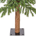 4'Hx25"W Natural Trunk With Bark Alpine Artificial Christmas Tree, Unlit -Green - B907340