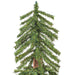 4'Hx25"W Natural Trunk With Bark Alpine Artificial Christmas Tree, Unlit -Green - B907340