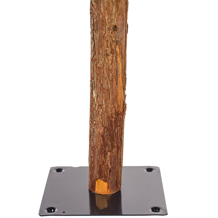 5'Hx25"W Natural Trunk With Bark Alpine Artificial Christmas Tree, Unlit -Green - B907350