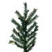 6'Hx33"W Natural Trunk With Bark Alpine Artificial Christmas Tree, LED Pre-Lit -Green - B907361LED