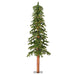 6'Hx33"W Set Of Natural Trunk With Bark Alpine Artificial Christmas Trees, LED Pre-Lit -Green - B907384LED