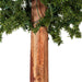 6'Hx33"W Set Of Natural Trunk With Bark Alpine Artificial Christmas Trees, LED Pre-Lit -Green - B907384LED