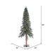 8'Hx50"W Natural Trunk With Bark Alpine Artificial Christmas Tree, LED Pre-Lit -Green - B907391LED