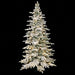 7'6"Hx54"W Medium Flocked Glittered Pine Artificial Christmas Tree, LED Pre-Lit -Green/White - C120184