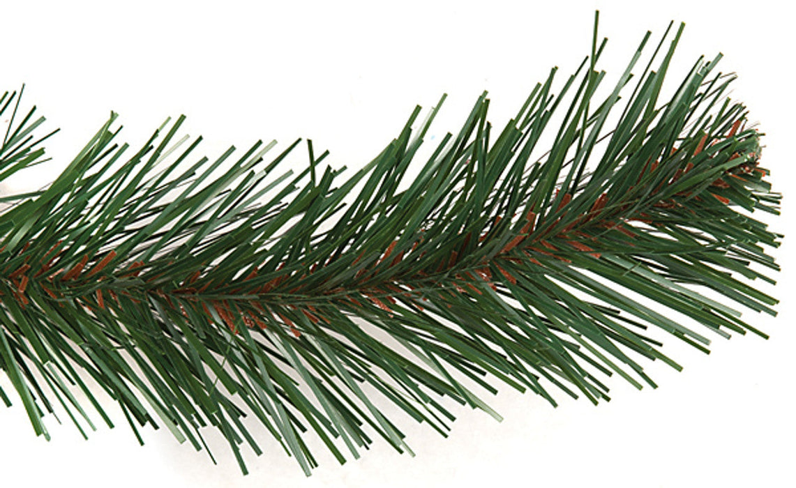 15'Hx78"W Virginia Pine Artificial Christmas Tree, LED Pre-Lit -Green - C143344