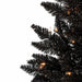 7'6"Hx50"W Tinsel Black Artificial Christmas Tree, LED Pre-Lit -Black - C144604