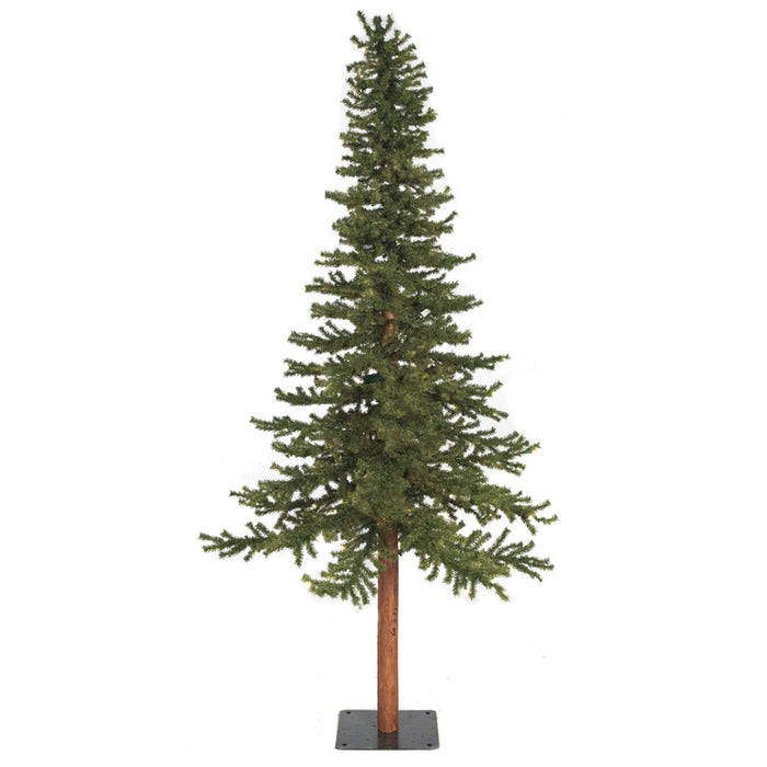 8'Hx50"W Natural Trunk Alpine Artificial Tree, Unlit -Green - C160200