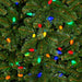 12'Hx78"W Commercial Slim Swiss Pine Artificial Christmas Tree w/Tree Frame, C7 LED Pre-Lit (Multicolor) -Green - C17141C7