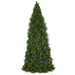 14'Hx84"W Commercial Slim Swiss Pine Artificial Christmas Tree w/Tree Frame, C7 LED Pre-Lit (Multicolor) -Green - C17142C7
