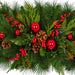60"Wx14"H Artificial Mixed Hampton Pine, Berry & Pinecone Mantel Swag -Green/Red - C180060