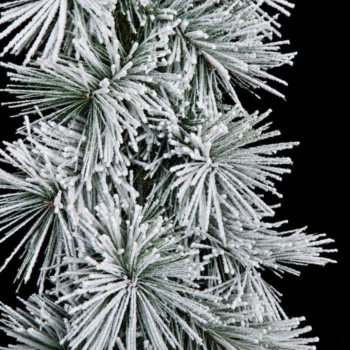 6'Lx12"W Flocked Pine Artificial Garland -White/Green (Pack of 4) - C180140