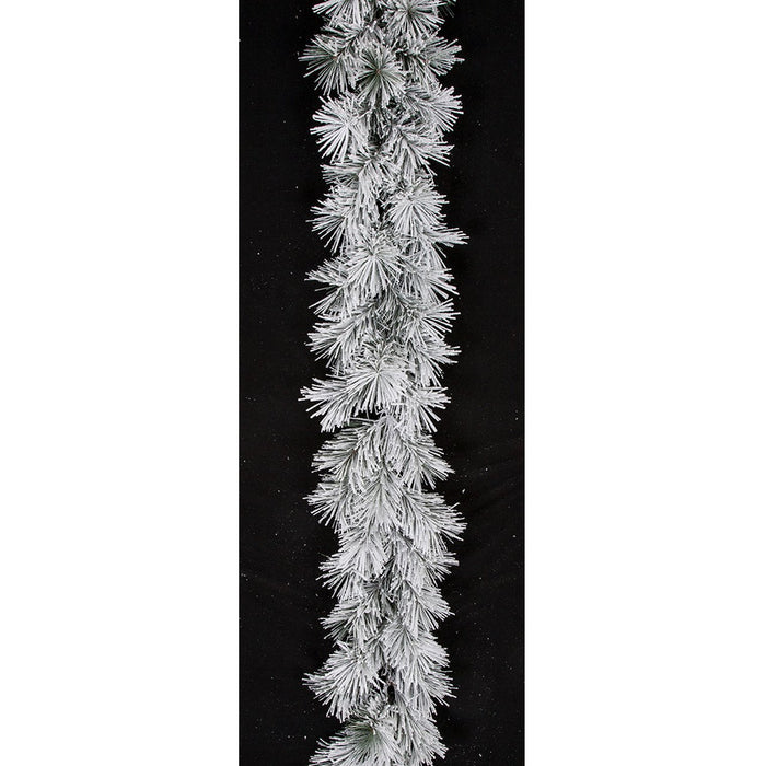6'Lx12"W Snowed Pine Artificial Garland -White/Green (pack of 4) - C180140