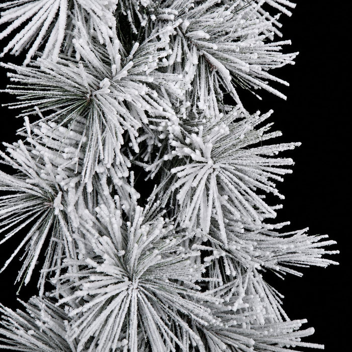 30" Flocked Artificial Long Needle Pine Wreath -Green/White (Pack of 2) - C180150