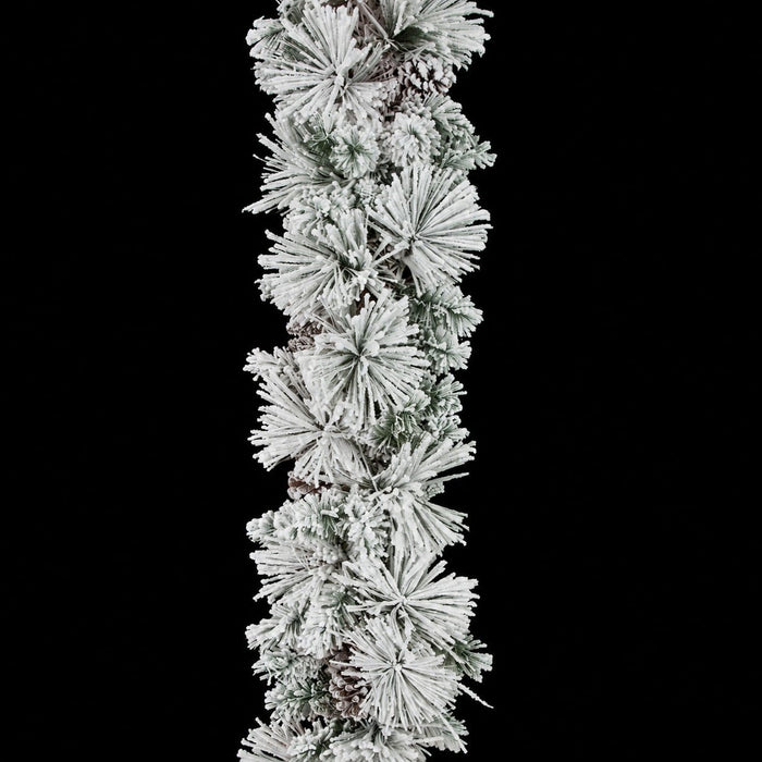 9'Lx14"W Flocked Bavarian Pine Artificial Garland -White (Pack of 2) - C180370