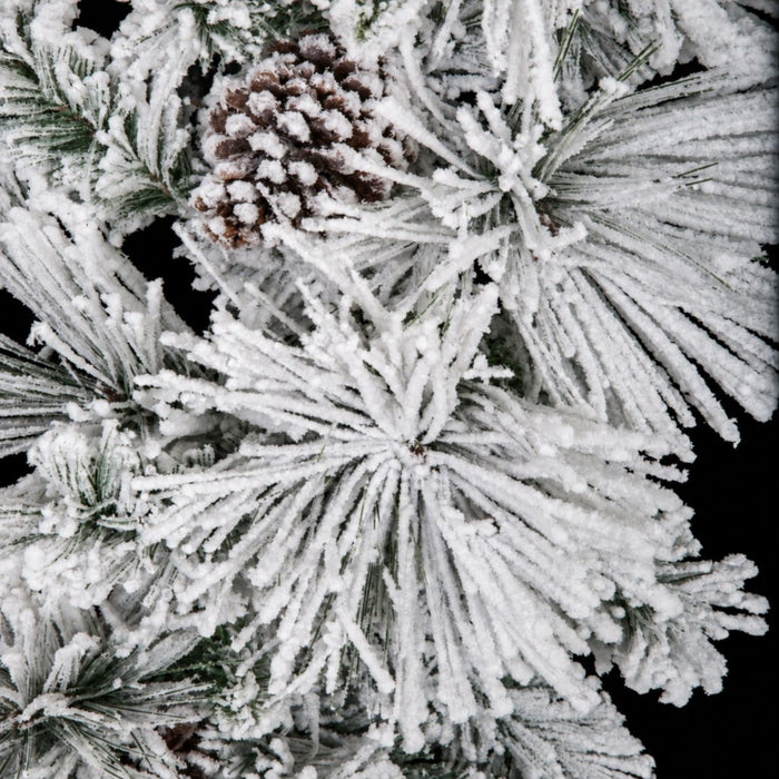 9'Lx14"W Flocked Bavarian Pine Artificial Garland -White (Pack of 2) - C180370