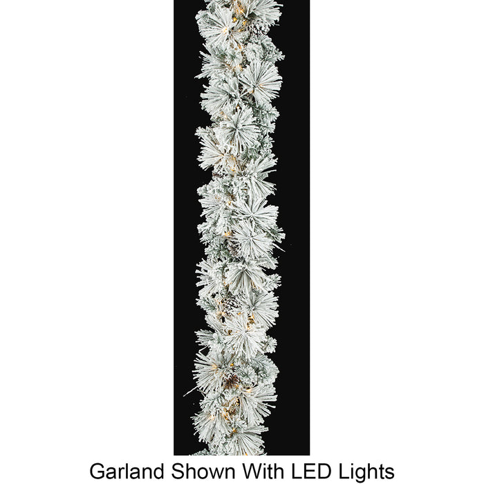 9'Lx14"W Snowed Bavarian Pine Artificial Garland -White (pack of 2) - C180370