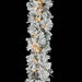 9'Lx14"W Flocked Bavarian Pine Artificial Garland, Micro LED Pre-Lit -White (Pack of 2) - C180374