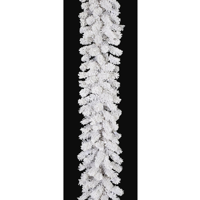 9'Lx14"W Snowed Arctic Pine LED-Lighted Artificial Garland -White (pack of 2) - C180508