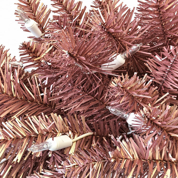 36" Tinsel Matte Blush Artificial Wreath, LED Pre-Lit -Blush - C180714