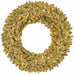 48" Tinsel Sparkling Champagne Artificial Wreath, Micro LED Pre-Lit -Champagne - C180894