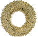 48" Artificial Sparkling Tinsel Pine LED-Lighted Hanging Wreath -Champagne - C180894