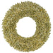 60" Artificial Sparkling Tinsel Pine LED-Lighted Hanging Wreath -Champagne - C180904