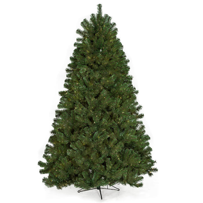 7'6"Hx60"W Fluff-Free Deluxe Virginia Pine Artificial Christmas Tree, Unlit -Green - C181030