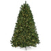 7'6"Hx60"W Fluff-Free Deluxe Virginia Pine LED-Lighted Artificial Christmas Tree w/Stand -Green - C181034