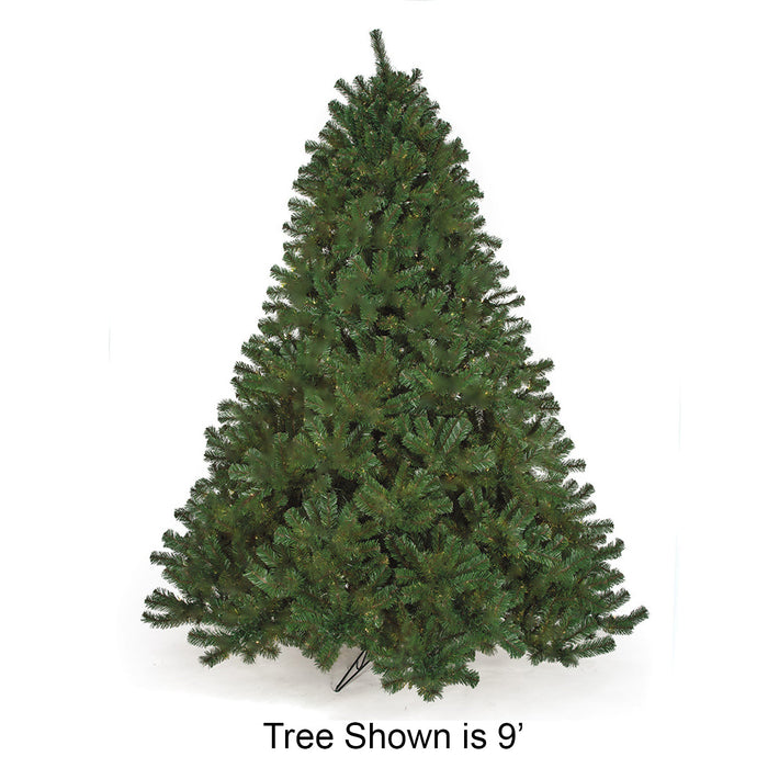 12'Hx112"W Fluff-Free Deluxe Virginia Pine Artificial Christmas Tree, Unlit -Green - C-181050