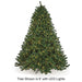 15'Hx124"W Fluff-Free Deluxe Virginia Pine LED-Lighted Artificial Christmas Tree w/Stand -Green - C181064