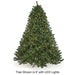 10'Hx92"W Fluff-Free Deluxe Virginia Pine LED-Lighted Artificial Christmas Tree w/Stand -Green - C182074