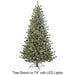 5'Hx37"W Glittered & Flocked Butte Pine LED-Lighted Artificial Christmas Tree w/Stand -Green/White - C190104