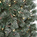 7'6"Hx49"W Glittered & Flocked Butte Pine Artificial Christmas Tree, LED Pre-Lit -Green/White - C190114