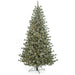 7'6"Hx49"W Glittered & Flocked Butte Pine LED-Lighted Artificial Christmas Tree w/Stand -Green/White - C190114