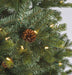 6'Hx39"W PE Mixed Needle Spruce & Pinecone LED-Lighted Artificial Christmas Tree w/Stand -Green/Brown - C190424