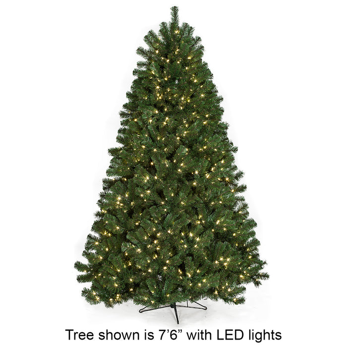 5'Hx45"W Virginia Pine LED-Lighted Artificial Christmas Tree w/Stand -Green - C190514