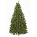 7'6"Hx52"W PE Half-Tree/Wall Spruce Artificial Christmas Tree, LED Pre-Lit -Green - C190824