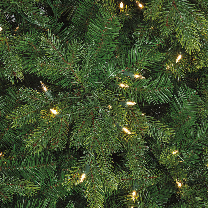 12'Hx77"W PE St. Lucia Fir LED-Lighted Artificial Christmas Tree w/Stand -Green - C191234