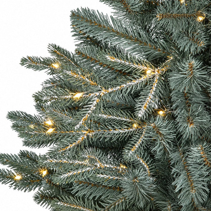 3'Hx24"W PE Appalachian Fir Artificial Christmas Tree w/Planter, Micro LED Pre-Lit (Twinkle) -Green/Blue - C-195044